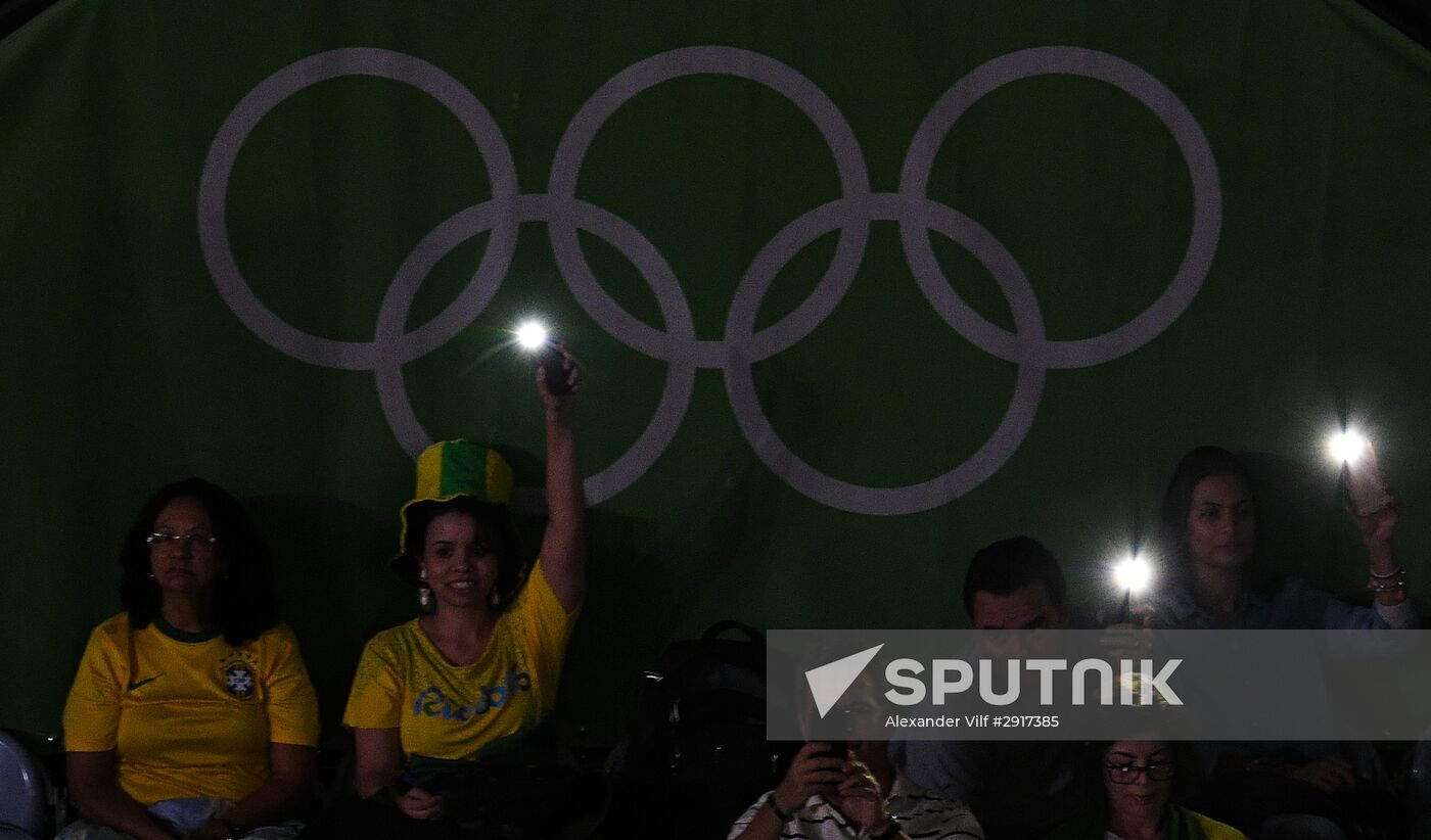 2016 Summer Olympics. Volleyball. Men. Russia vs. Brazil