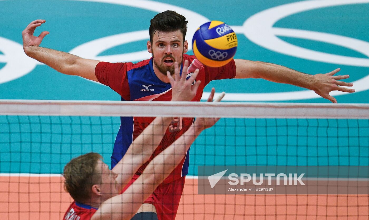 2016 Summer Olympics. Volleyball. Men. Russia vs. Brazil