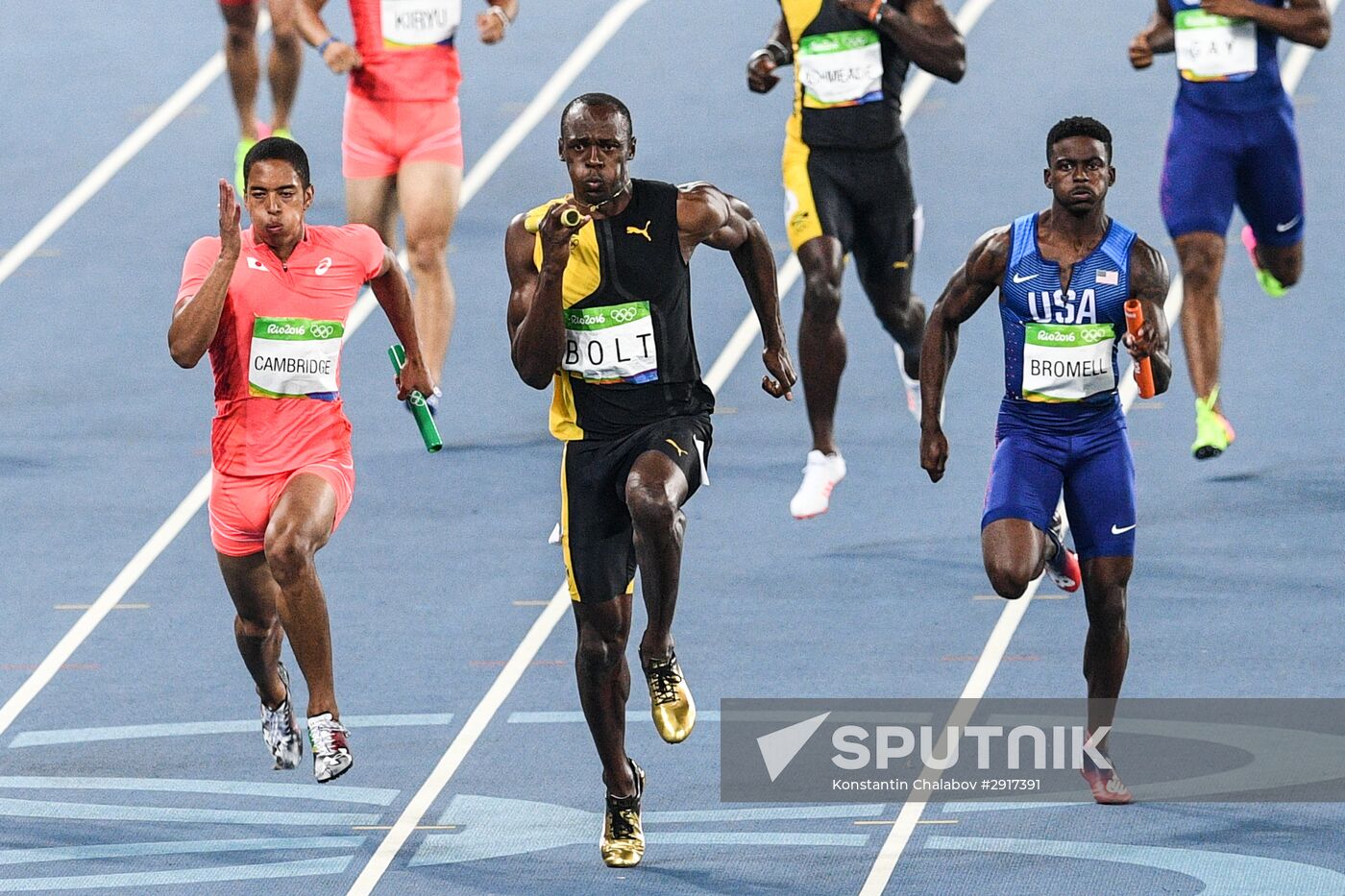 2016 Summer Olympics. Athletics. Men. 4×100m relay