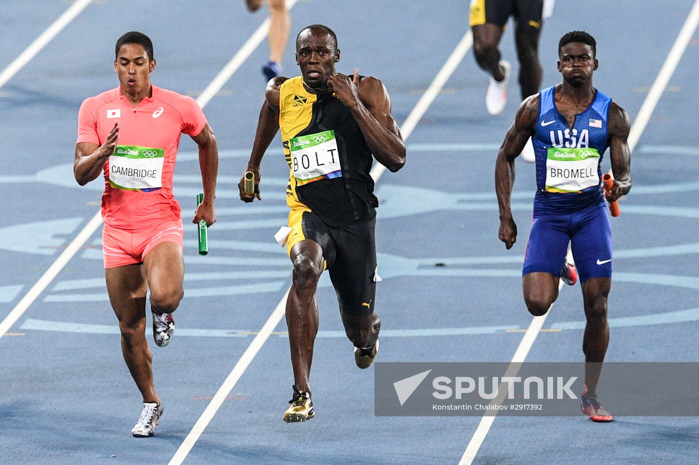 2016 Summer Olympics. Athletics. Men. 4×100m relay