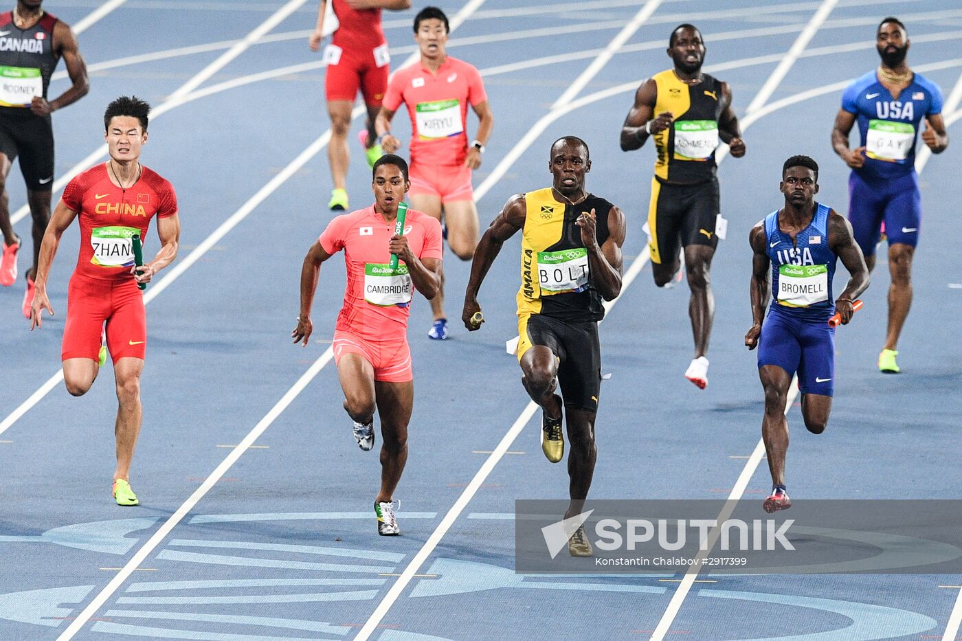 2016 Summer Olympics. Athletics. Men. 4×100m relay