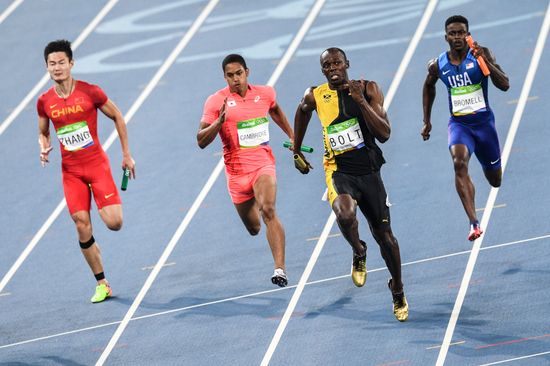 2016 Summer Olympics. Athletics. Men. 4×100m relay