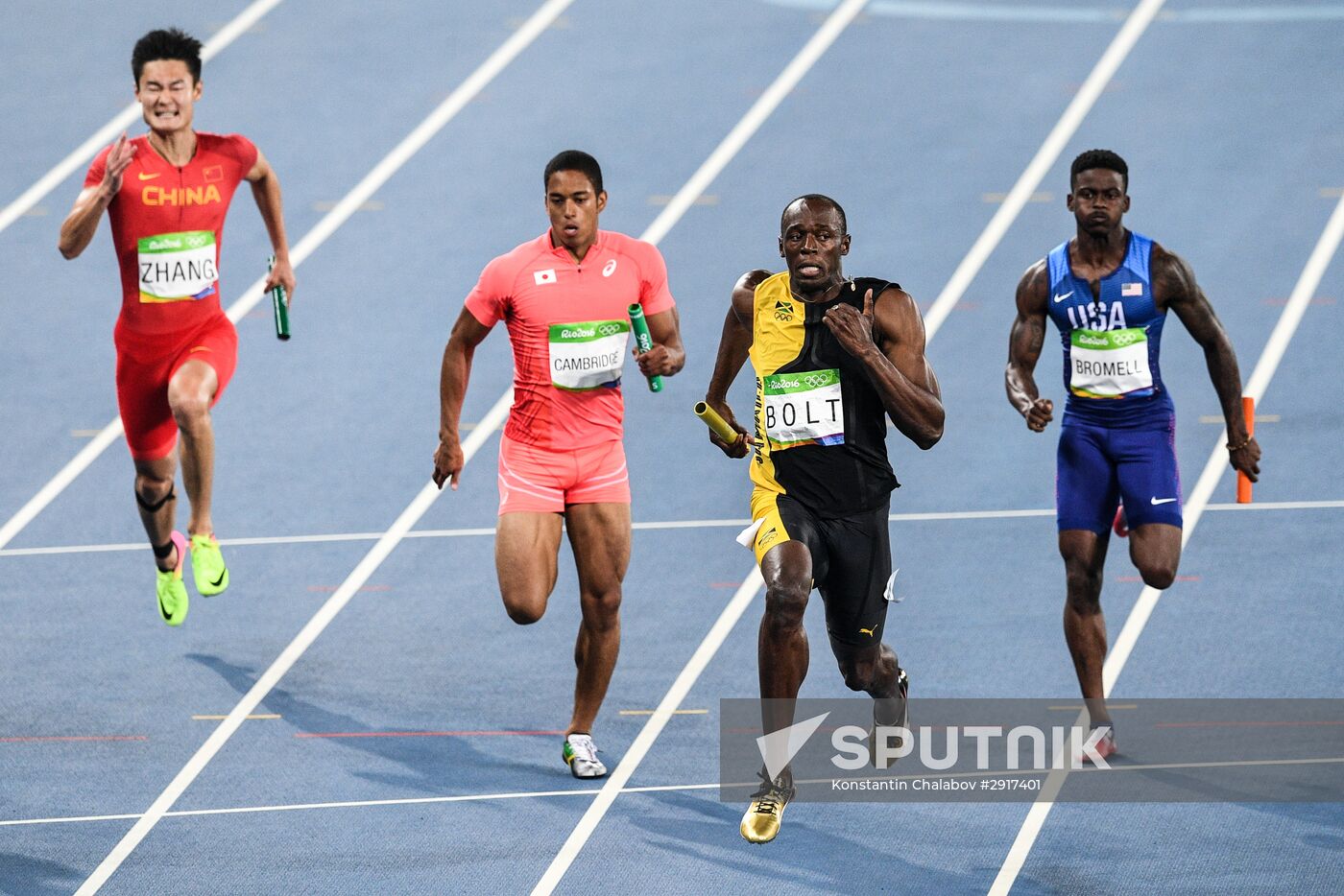 2016 Summer Olympics. Athletics. Men. 4×100m relay