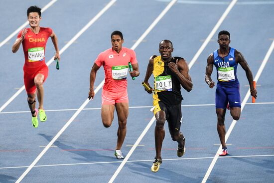 2016 Summer Olympics. Athletics. Men. 4×100m relay