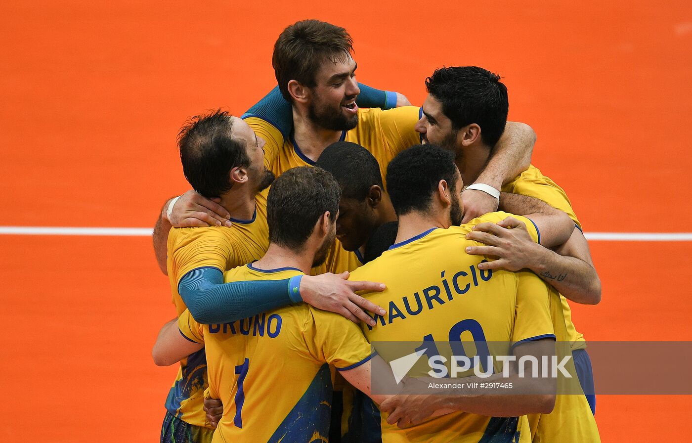 2016 Summer Olympics. Volleyball. Men. Russia vs. Brazil