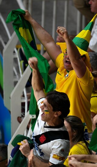 2016 Summer Olympics. Volleyball. Men. Russia vs. Brazil