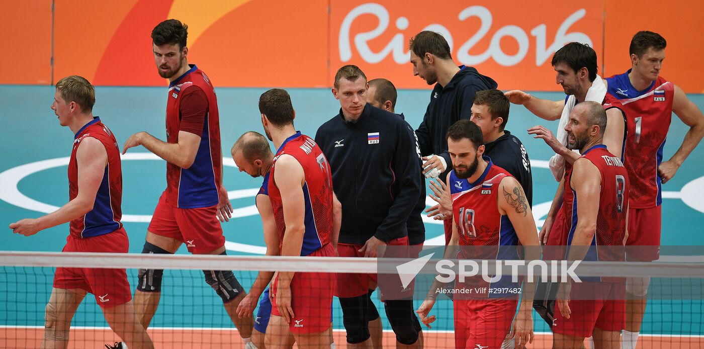 2016 Summer Olympics. Volleyball. Men. Russia vs. Brazil
