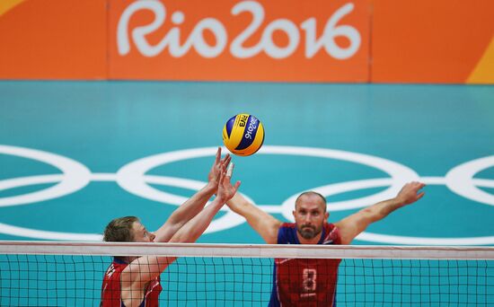 2016 Summer Olympics. Volleyball. Men. Russia vs. Brazil