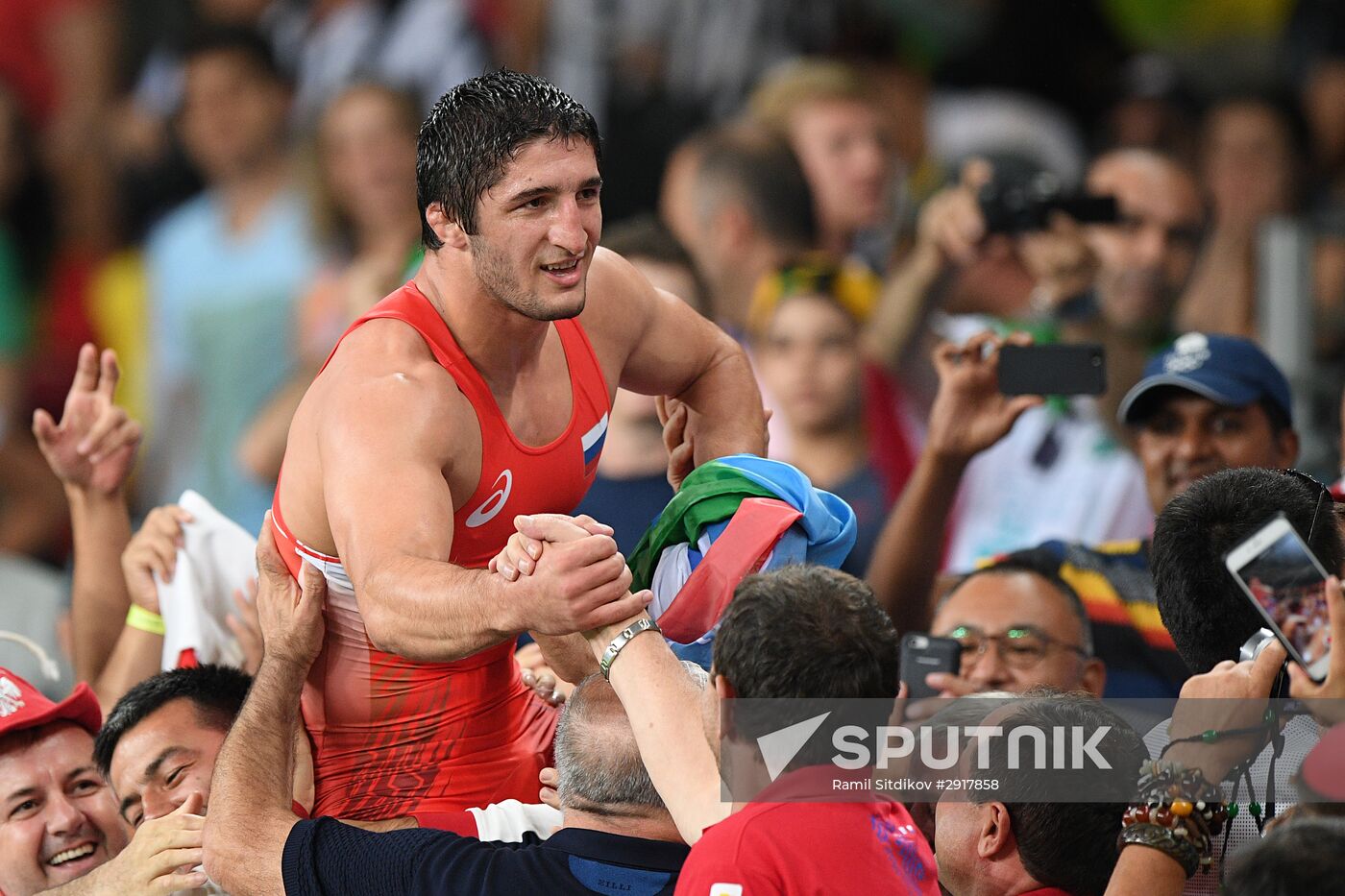2016 Summer Olympics. Freestyle wrestling. Men. Day Two