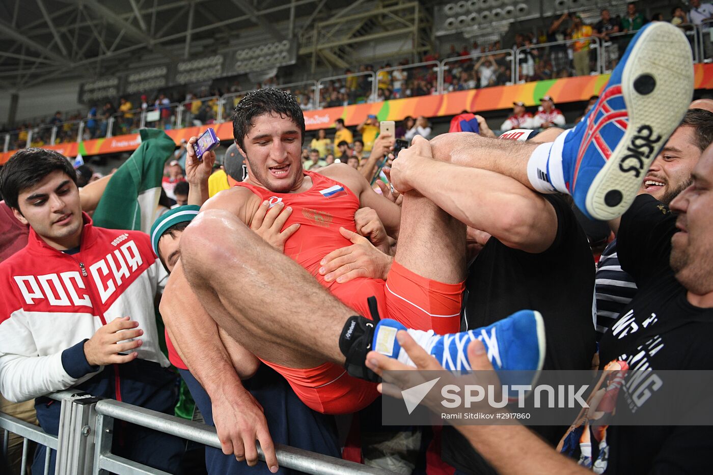 2016 Summer Olympics. Freestyle wrestling. Men. Day Two