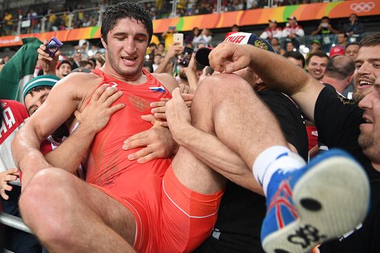 2016 Summer Olympics. Freestyle wrestling. Men. Day Two