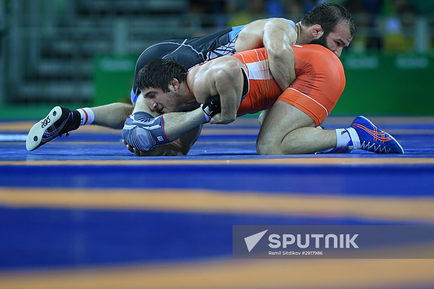 2016 Summer Olympics. Freestyle wrestling. Men. Day Two