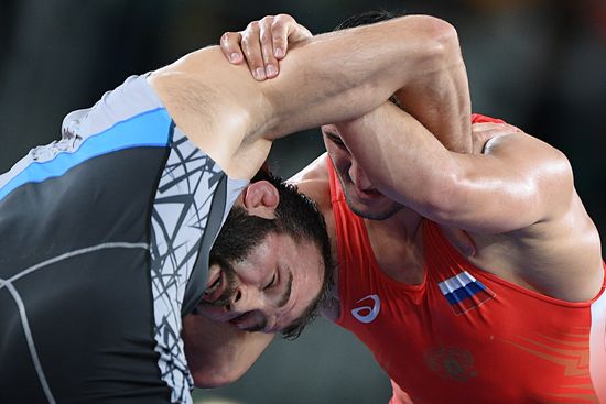 2016 Summer Olympics. Freestyle wrestling. Men. Day Two