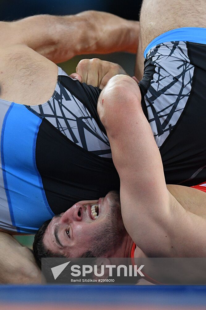 2016 Summer Olympics. Freestyle wrestling. Men. Day Two