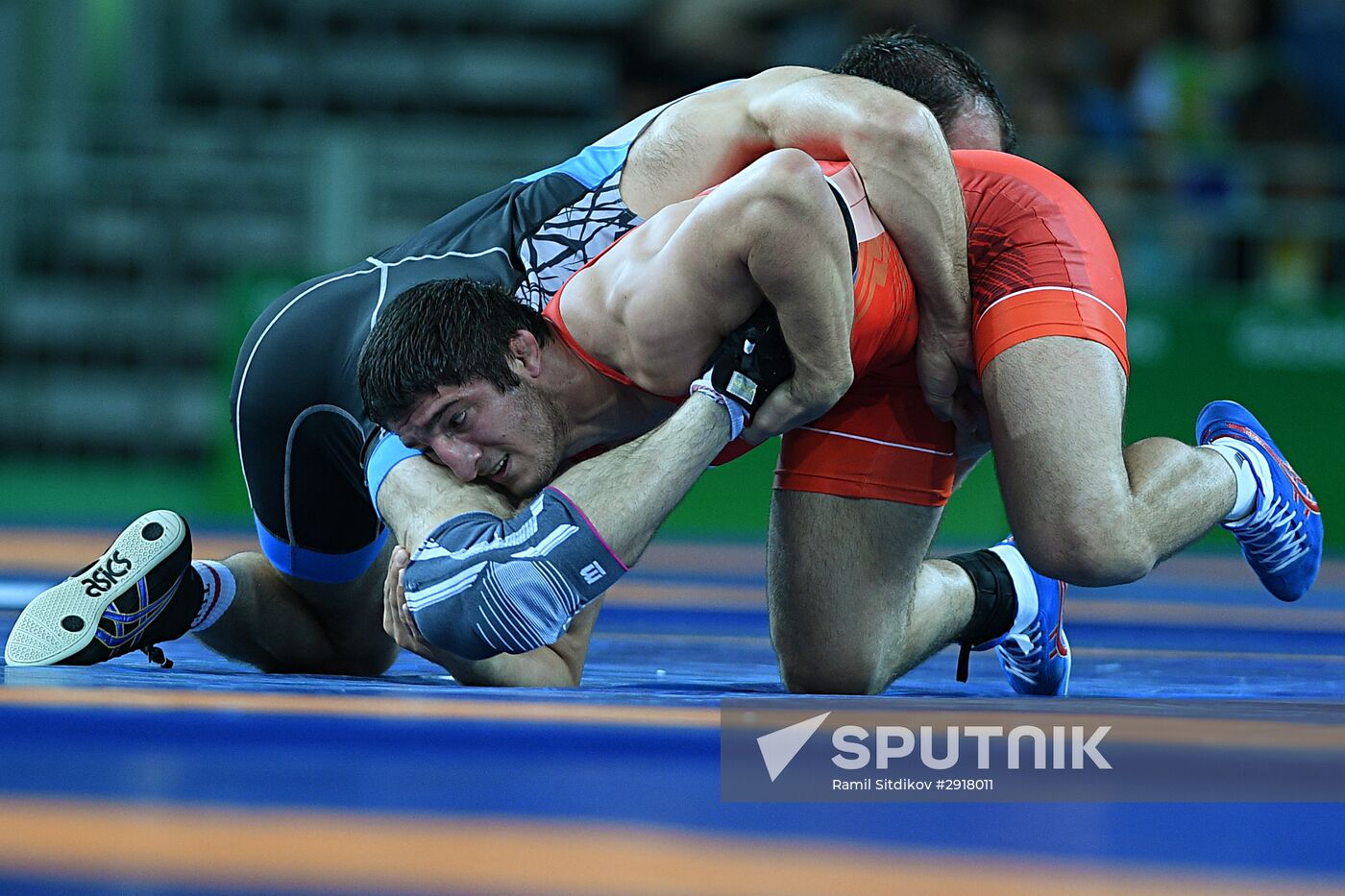 2016 Summer Olympics. Freestyle wrestling. Men. Day Two