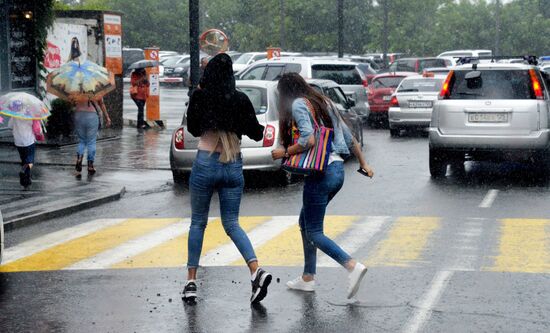 Heavy showers in Vladidostok