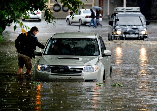 Heavy showers in Vladidostok