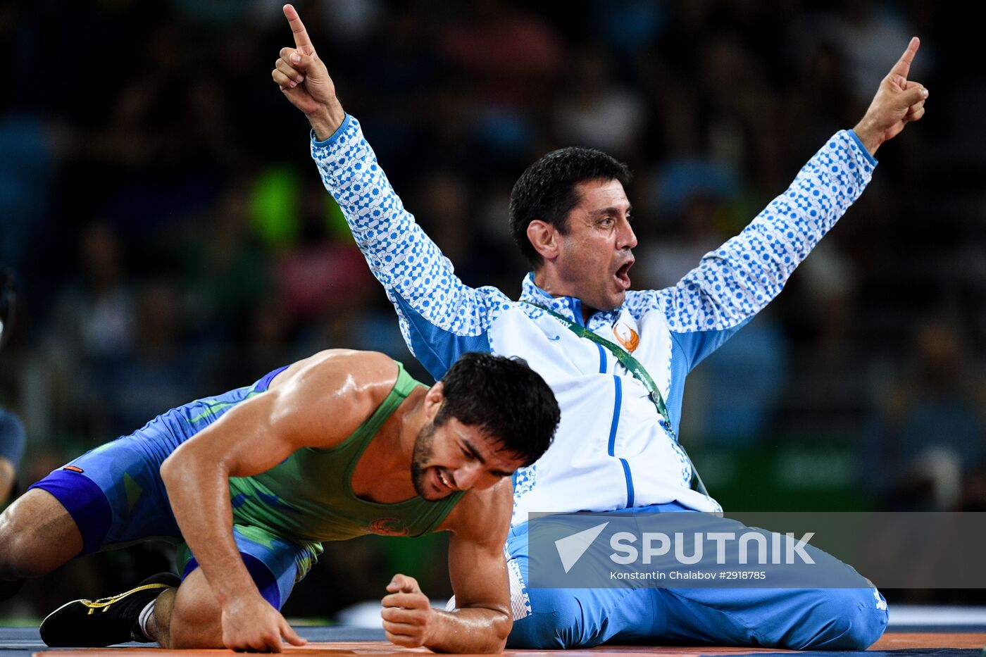 2016 Summer Olympics. Men's freestyle wrestling. Day Three