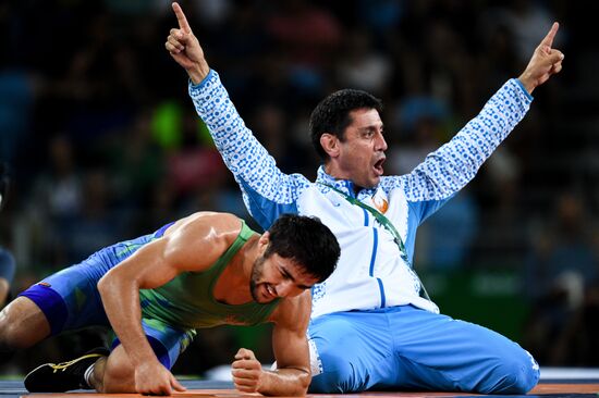 2016 Summer Olympics. Men's freestyle wrestling. Day Three