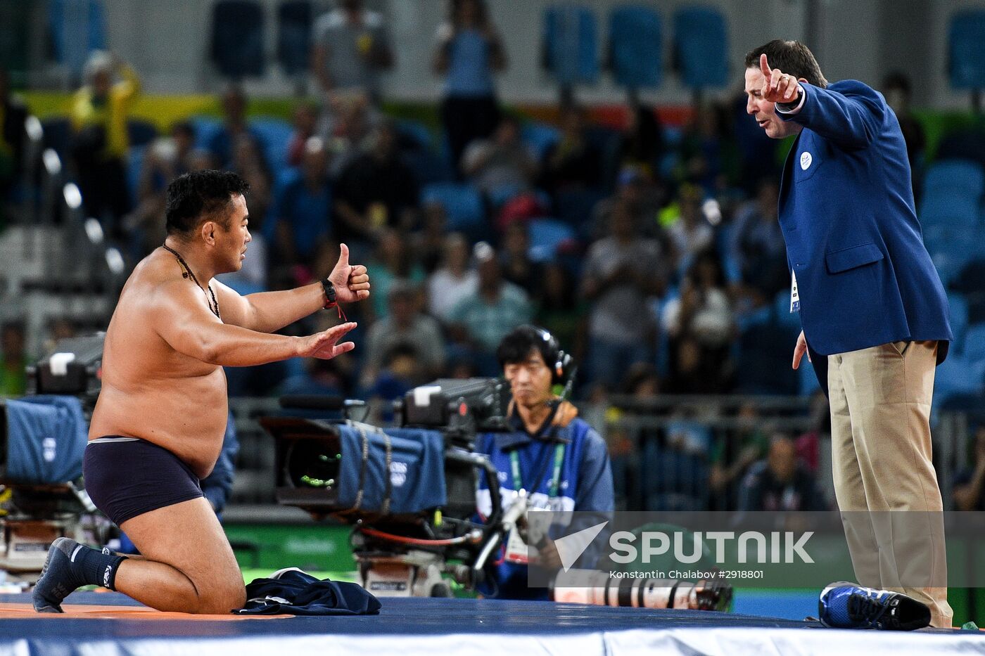 2016 Summer Olympics. Men's freestyle wrestling. Day Three