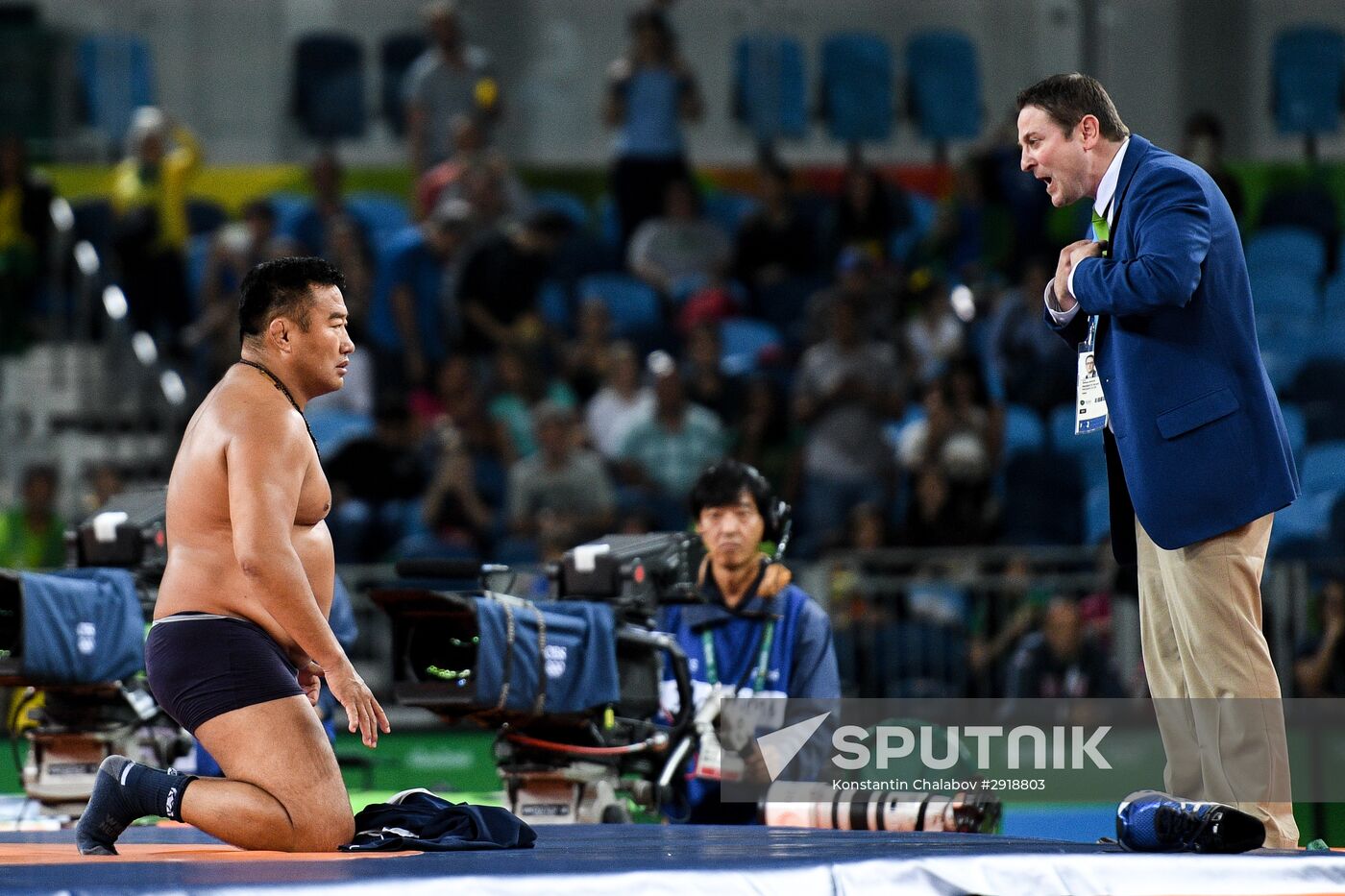 2016 Summer Olympics. Men's freestyle wrestling. Day Three