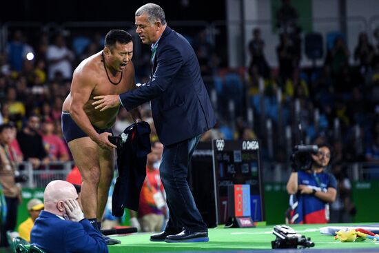 2016 Summer Olympics. Men's freestyle wrestling. Day Three