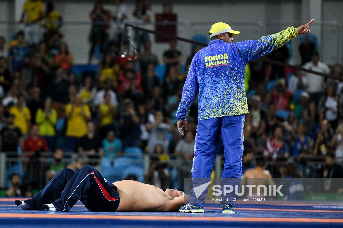 2016 Summer Olympics. Men's freestyle wrestling. Day Three