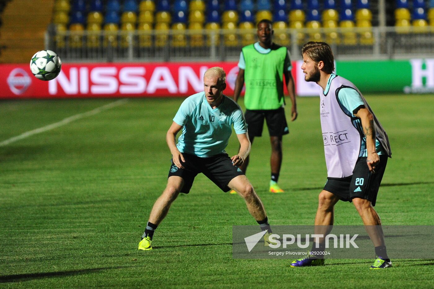 Football. League of Champions. Training session of FC Ajax
