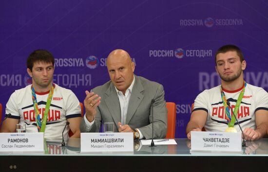 News conference with representatives of the Russian Wrestling Federation