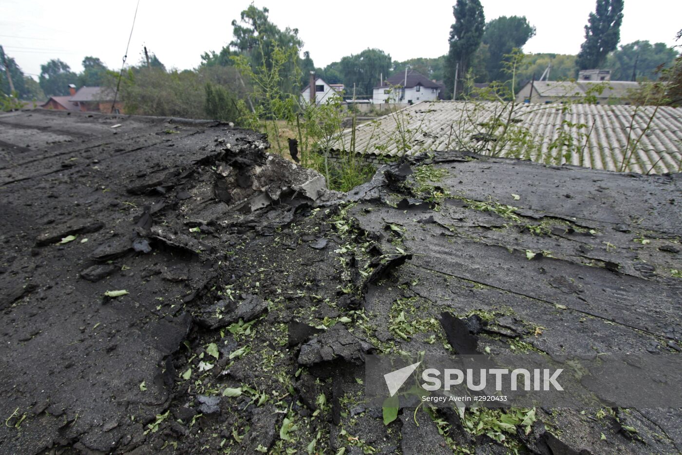 Consequences of shelling Yasinovataya town