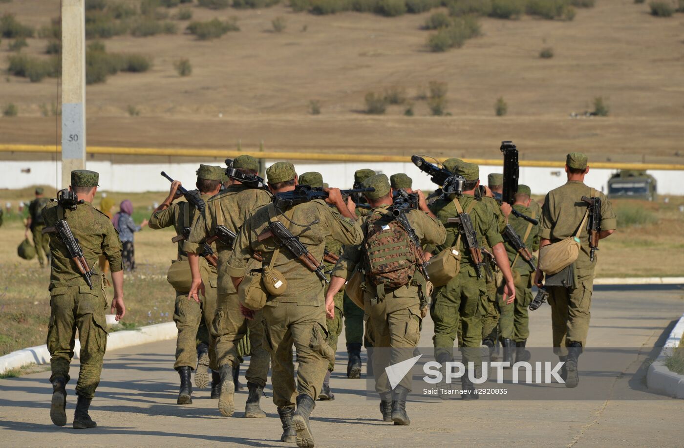 Tactical drill of Southern Military District's motor rifle brigade in Dagestan