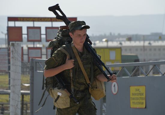 Tactical drill of Southern Military District's motor rifle brigade in Dagestan