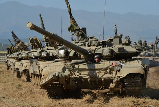 Tactical drill of Southern Military District's motor rifle brigade in Dagestan