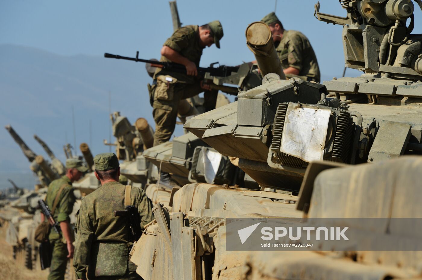 Tactical drill of Southern Military District's motor rifle brigade in Dagestan