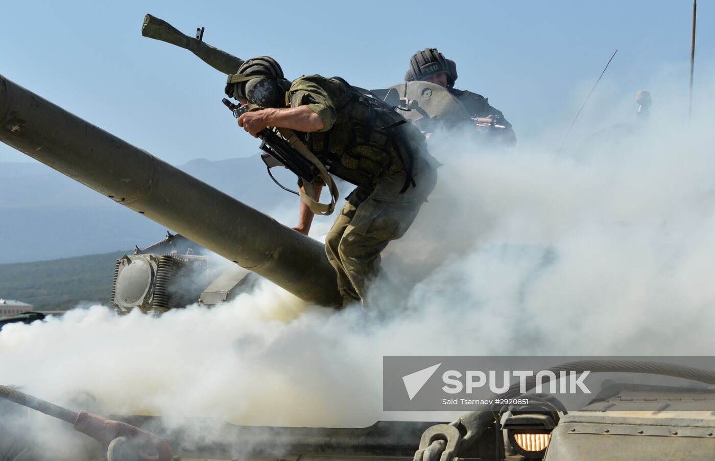 Tactical drill of Southern Military District's motor rifle brigade in Dagestan