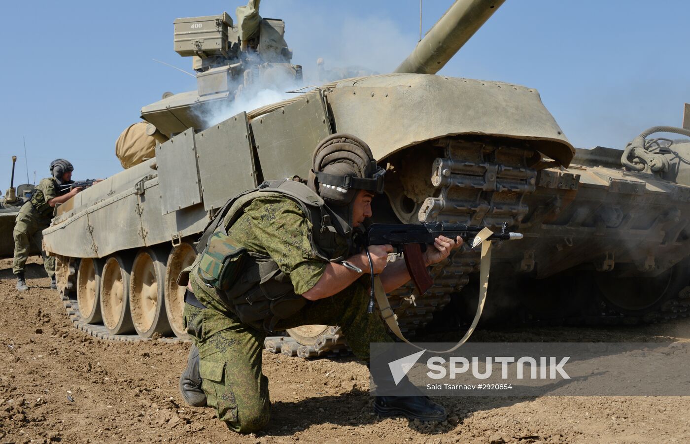 Tactical drill of Southern Military District's motor rifle brigade in Dagestan
