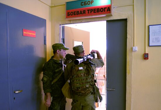 Tactical drill of Southern Military District's motor rifle brigade in Dagestan