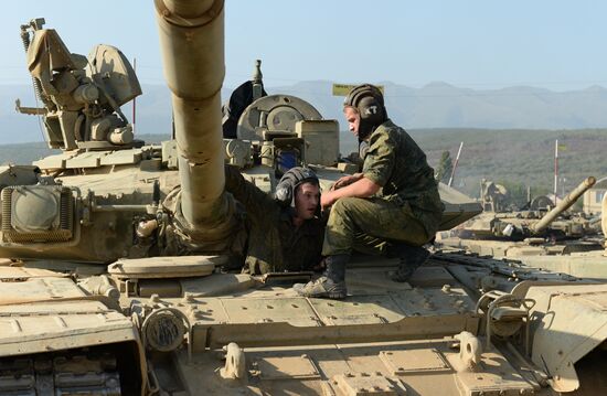 Tactical drill of Southern Military District's motor rifle brigade in Dagestan
