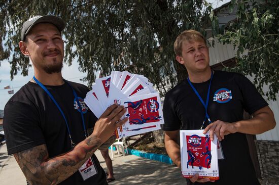Preparation for the Koktebel Jazz Party international music festival