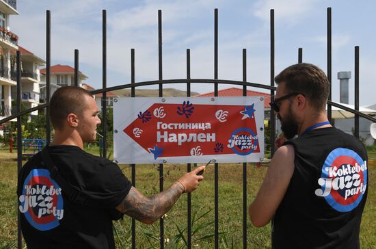 Preparation for the Koktebel Jazz Party international music festival