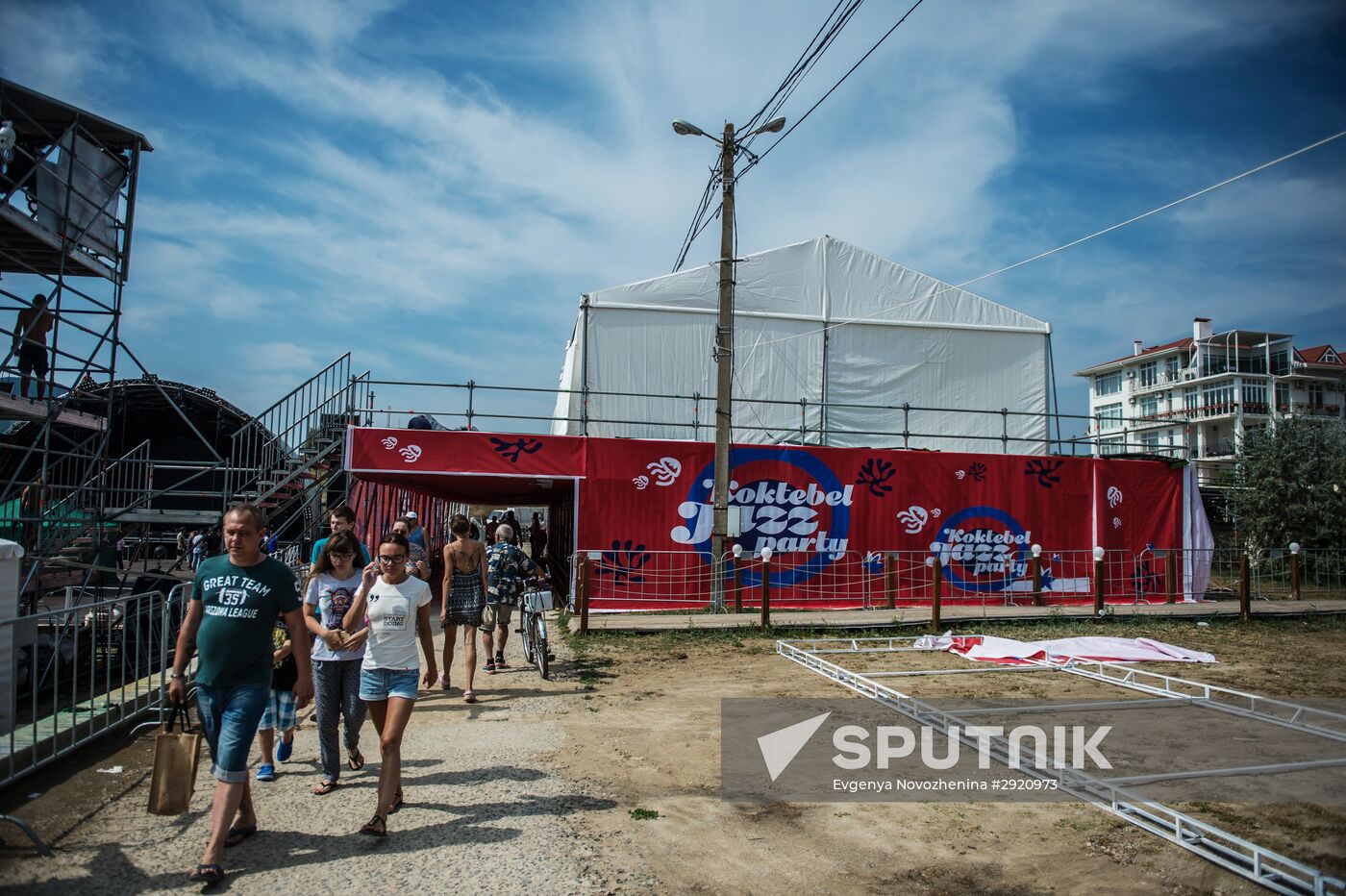 Preparation for the Koktebel Jazz Party international music festival