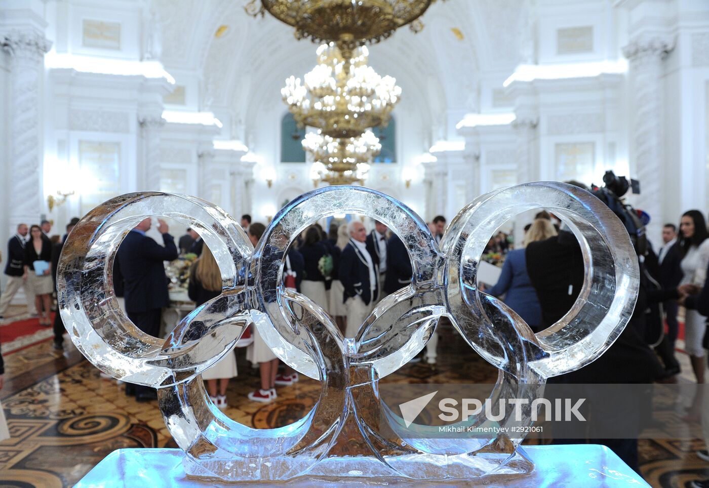 President Vladimir Putin gives government awards to Olympic medalists
