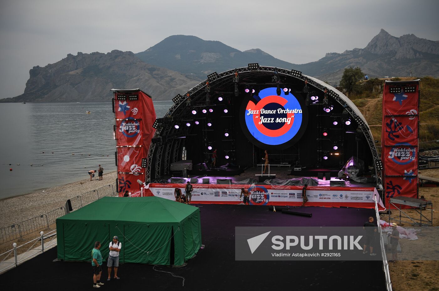 Preparation for the Koktebel Jazz Party international music festival