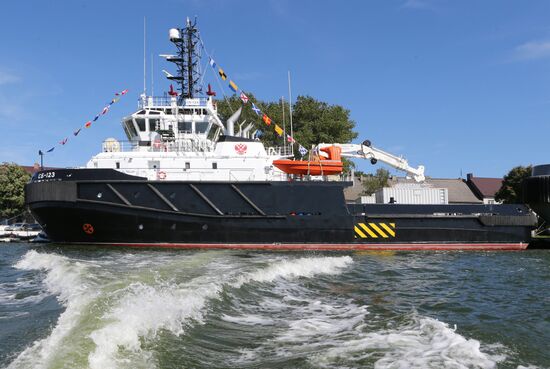 New SB-123 rescue and salvage tug arrives in Baltiysk port