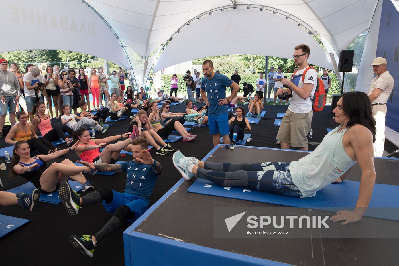 Yelena Isinbaeva holds open training