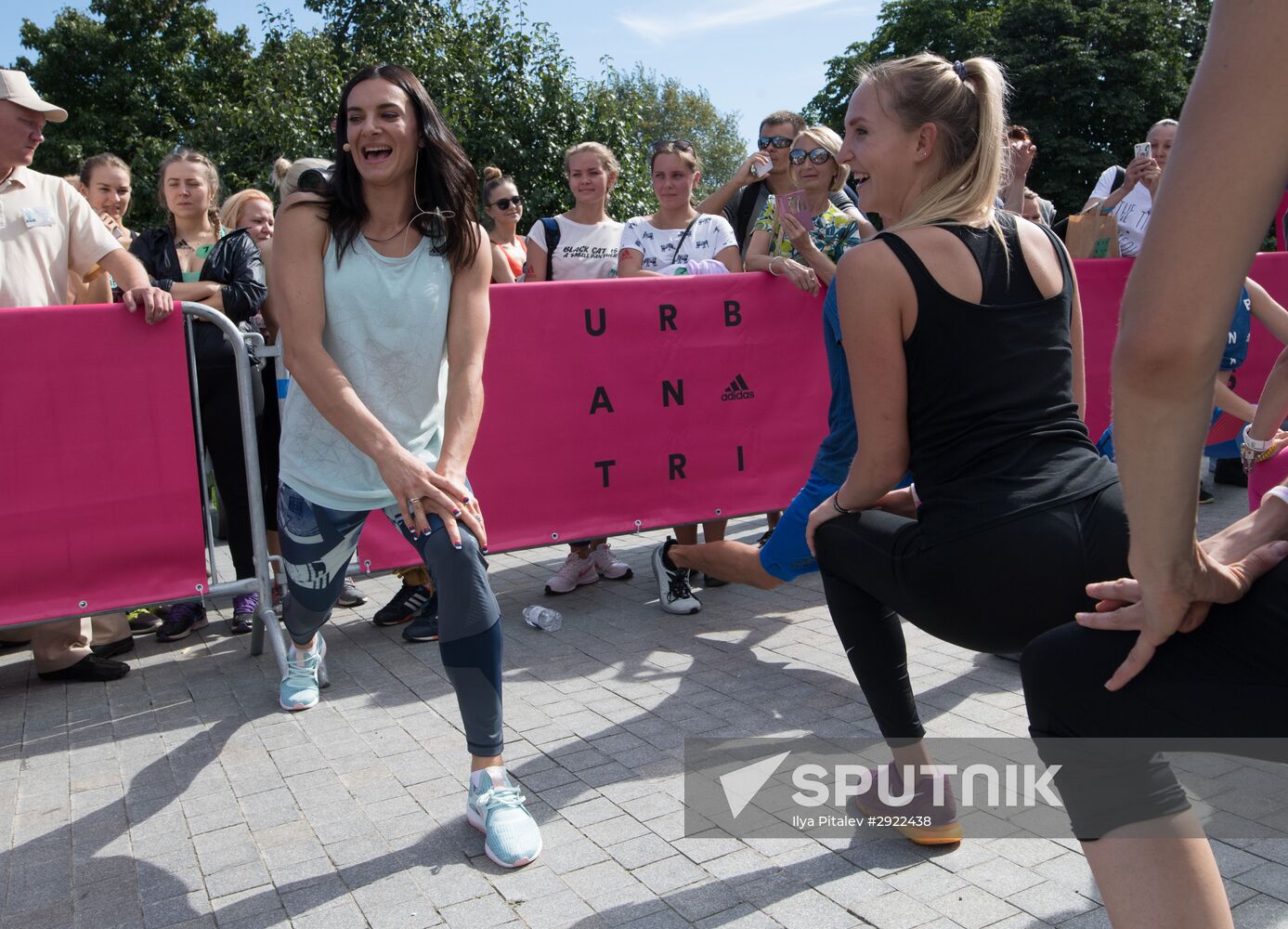 Yelena Isinbaeva holds open training