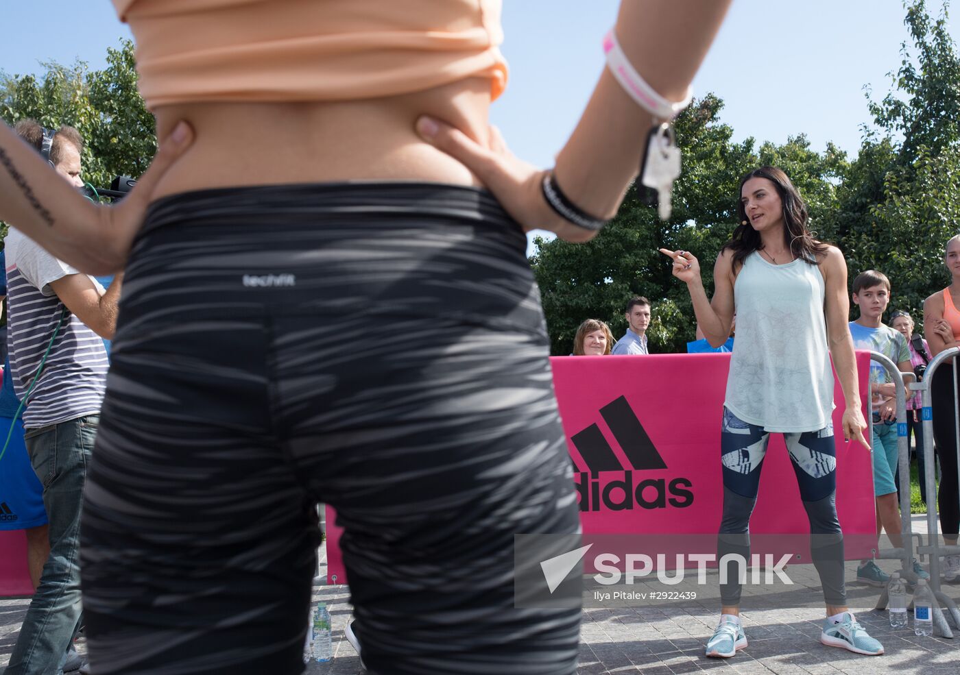 Yelena Isinbaeva holds open training