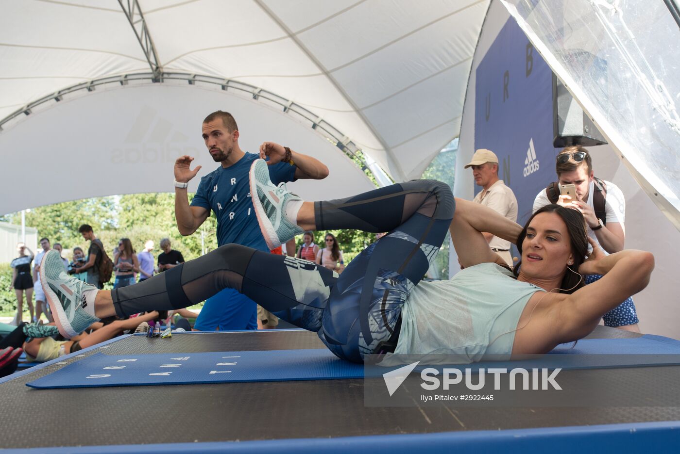 Yelena Isinbaeva holds open training