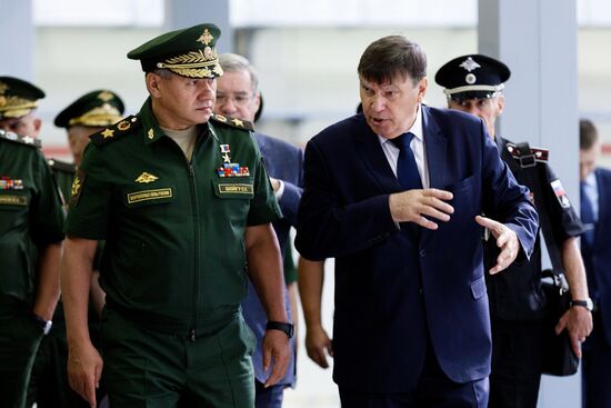 Russian Defense Minister Sergey Shoigu visits Krasnoyarsk machine-building plant
