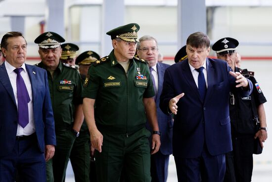 Russian Defense Minister Sergey Shoigu visits Krasnoyarsk machine-building plant